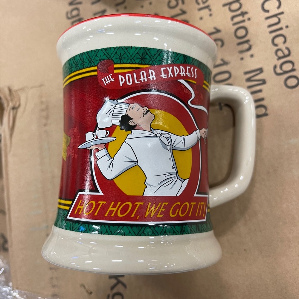 Polar Express Mug 12 oz “HOT HOT WE GOT IT” Embossed 3D